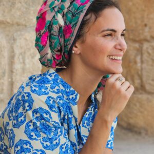 צעיף כלה הודית פרחוני