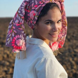 צעיף כלה הודית סגול